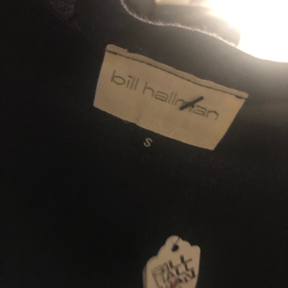 NWT Bill HallMan Navy blue asymmetric Tee Shirt Dress size S - Picture 3 of 4